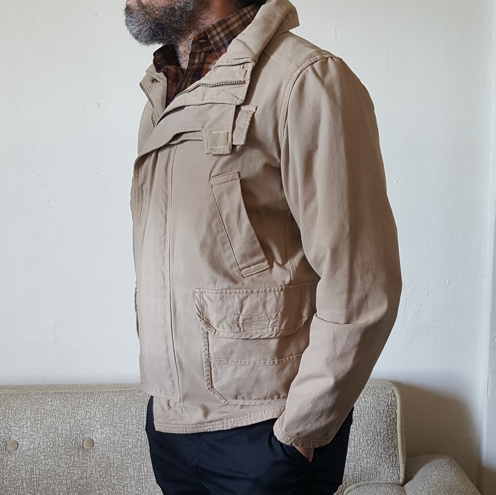 ACP 10003 men's cotton jacket Sz L-XL khaki